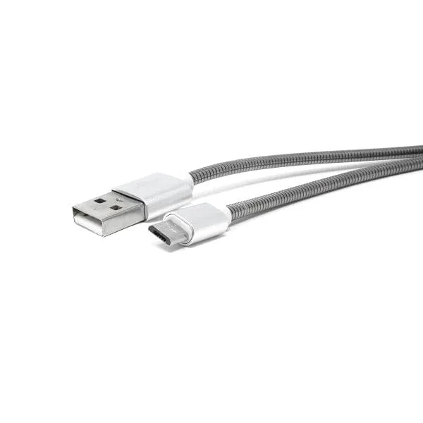Silver Micro rugged USB Cable