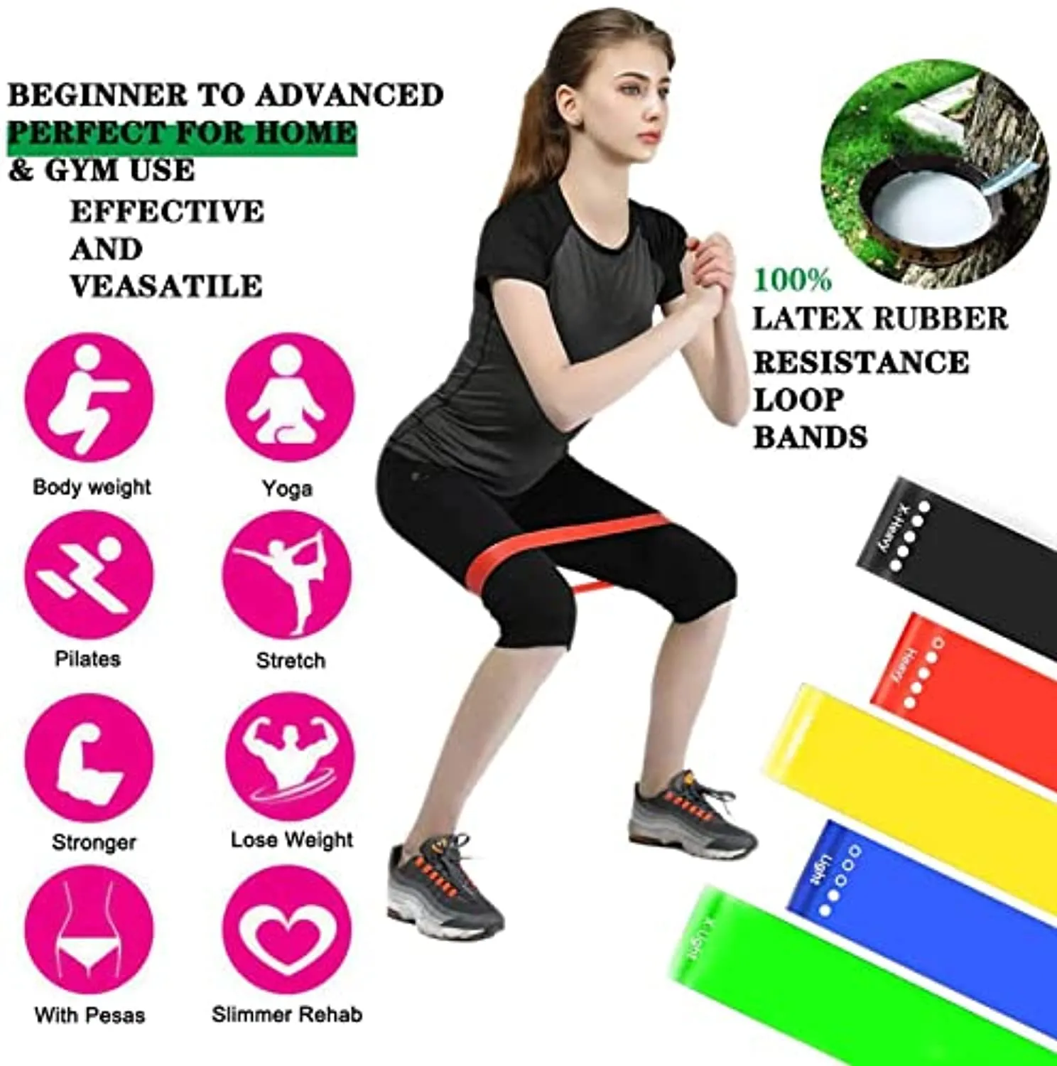 SSPHPPLIE Folding Treadmills with Resistance Band for Home
