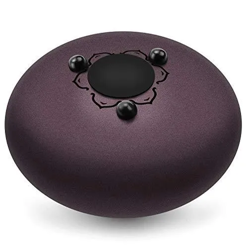 Steel Tongue Drum - 11 Notes 12 inches - Percussion Instrument -Handpan Drum with Bag, Music Book, Mallets, Finger Picks (12'', Dark Purple)