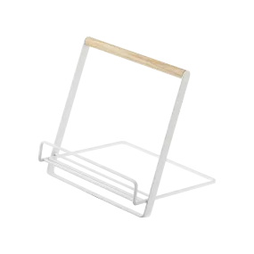 Tablet and Cookbook Stand - Steel   Wood