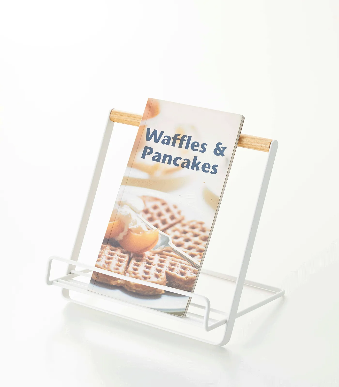 Tablet and Cookbook Stand - Steel   Wood