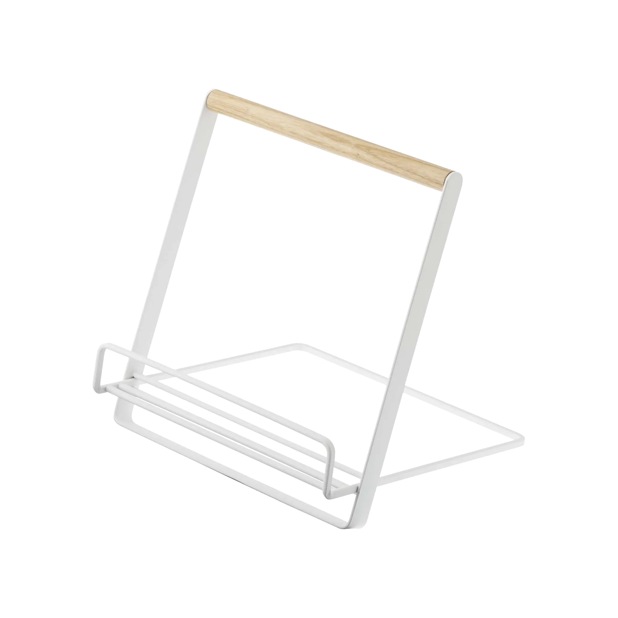 Tablet and Cookbook Stand - Steel   Wood