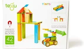Tegu Tints 42 pc. Magnetic Wooden Blocks Set