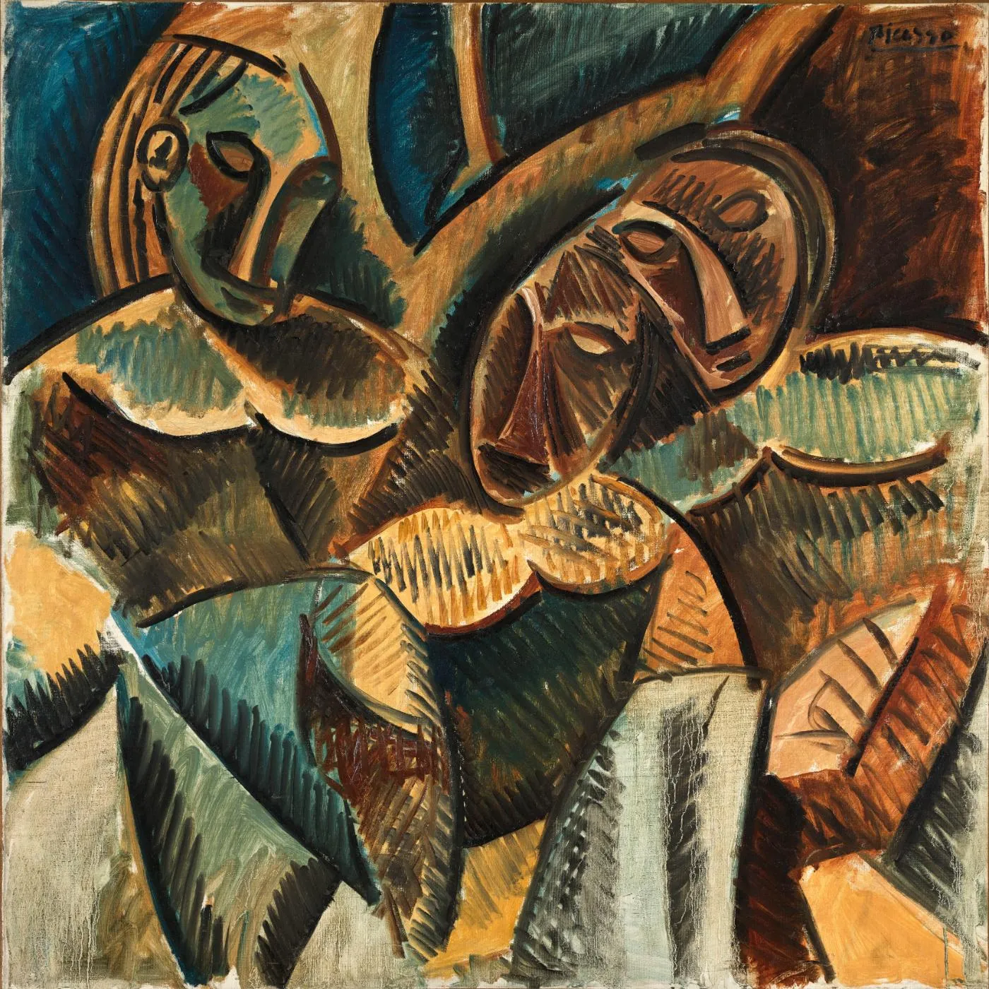 Three Figures Under A Tree (Trois Figures Sous Un Arbre) - Pablo Picasso Painting