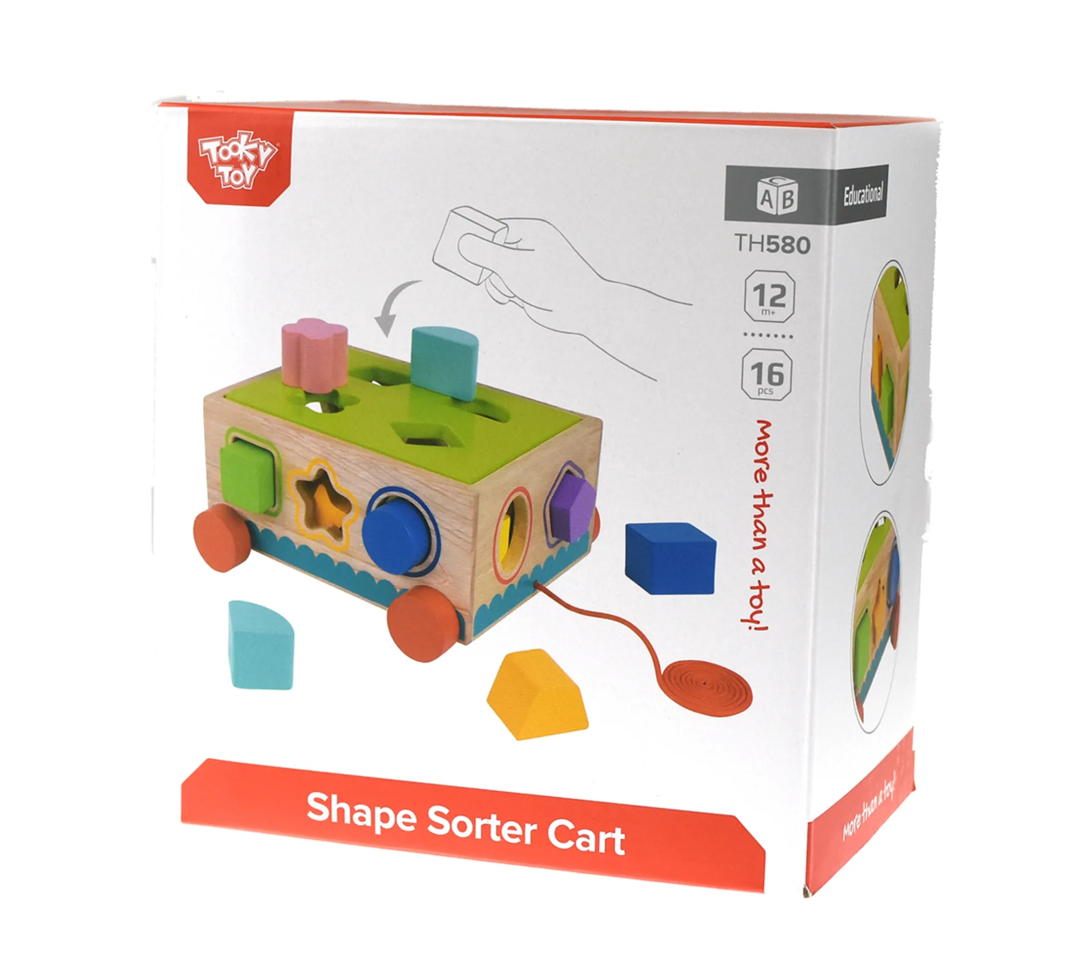 Tooky Toy Shape Sorter Cart Pull Along